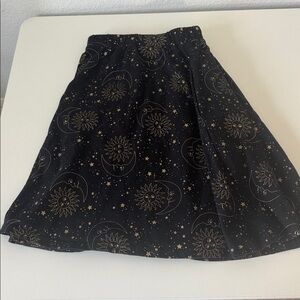 Dangerfield Black Skirt with Gold Patterns